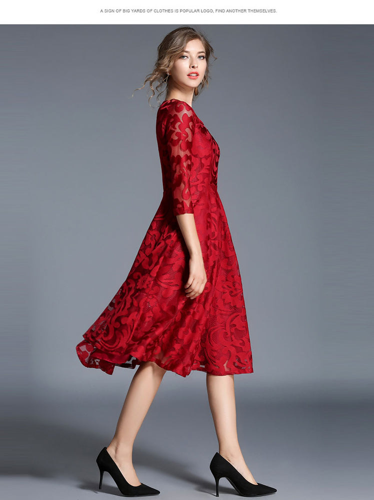 Luxury Lace Style Slim Party Dress