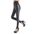 High Waist Faux Leather Stretch Leggings