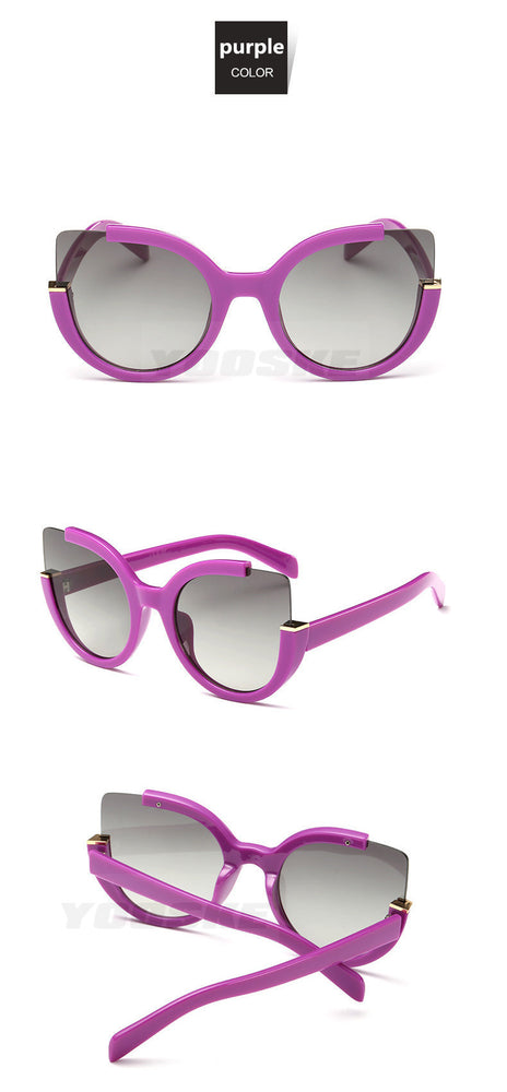 Gradient Lens Shades Cat Eye Sunglasses