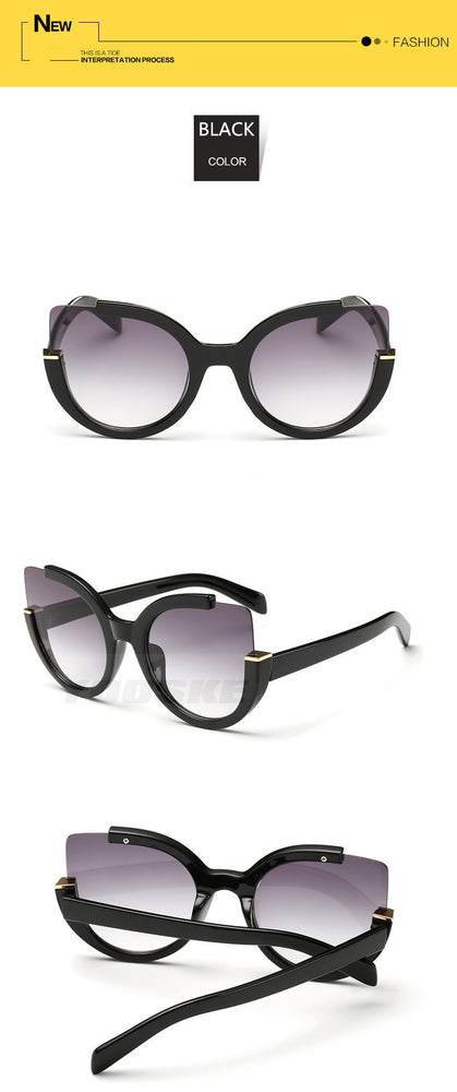 Gradient Lens Shades Cat Eye Sunglasses