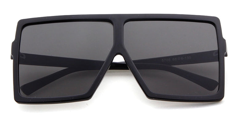 Big Square Frame Flat Oversized Sunglasses