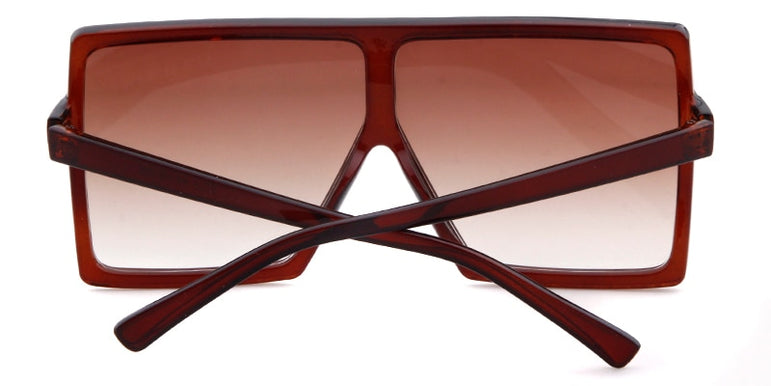 Big Square Frame Flat Oversized Sunglasses