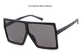 Big Square Frame Flat Oversized Sunglasses