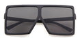 Big Square Frame Flat Oversized Sunglasses