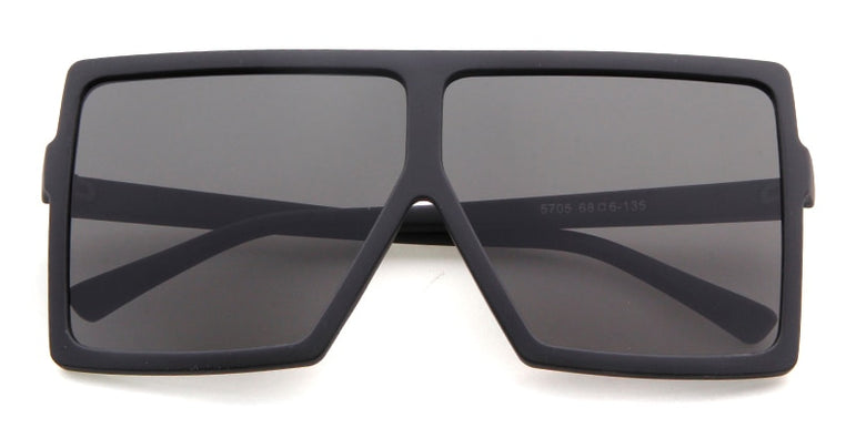 Big Square Frame Flat Oversized Sunglasses