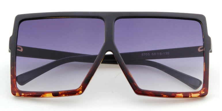 Big Square Frame Flat Oversized Sunglasses