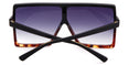 Big Square Frame Flat Oversized Sunglasses