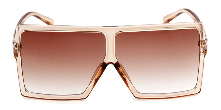 Big Square Frame Flat Oversized Sunglasses