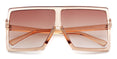 Big Square Frame Flat Oversized Sunglasses