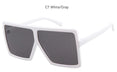 Big Square Frame Flat Oversized Sunglasses