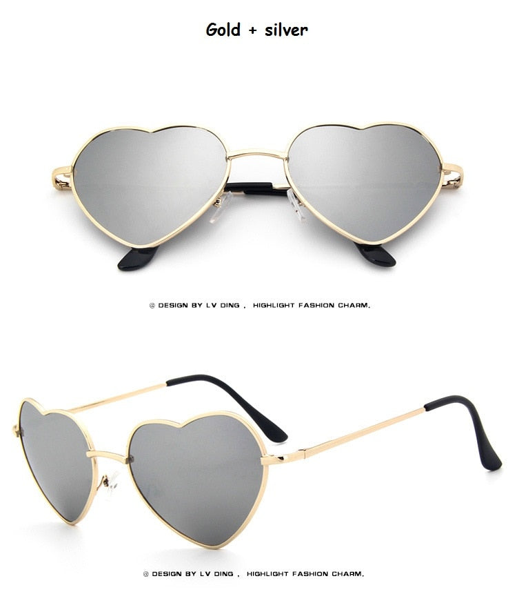 Rimless Heart Shaped Sunglasses