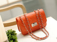 Leather Wind Chain Lozenge Shoulder Handbags