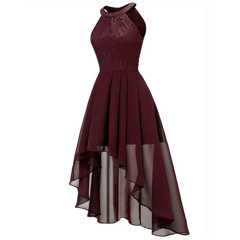 Halter Bow Bridesmaid party Gown Dress