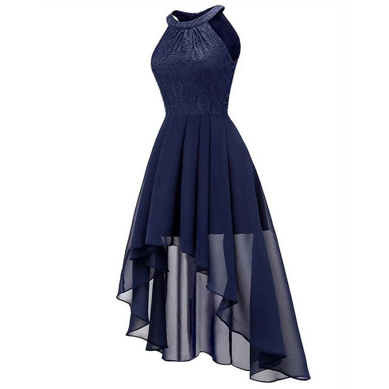 Halter Bow Bridesmaid party Gown Dress