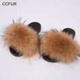 Warm Big Fluffy Fur Slipper