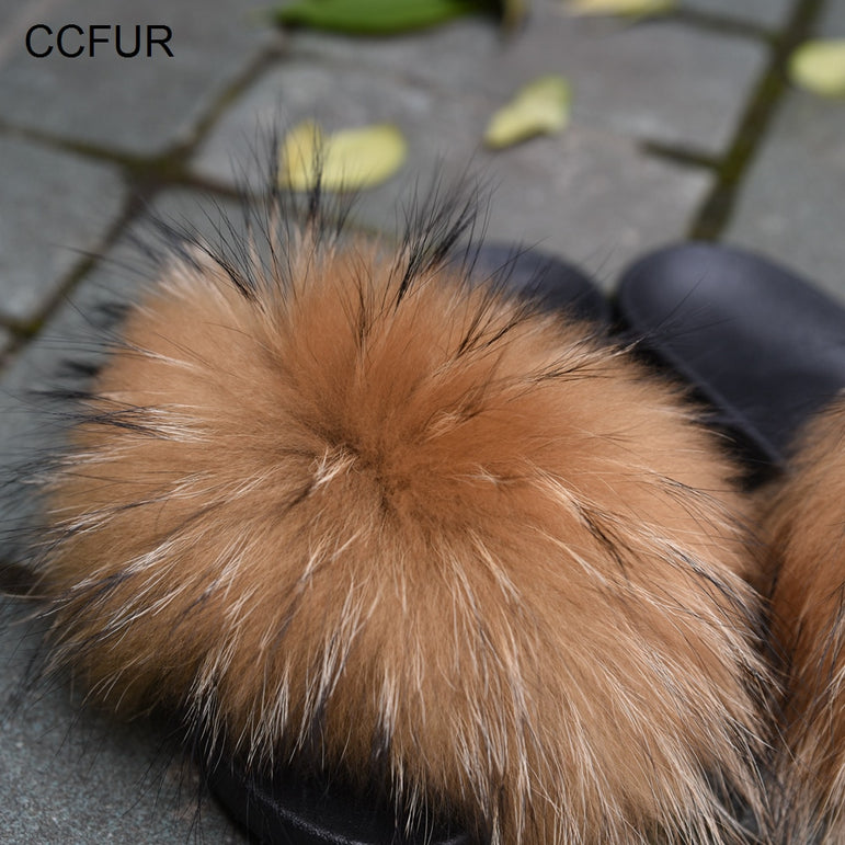 Warm Big Fluffy Fur Slipper