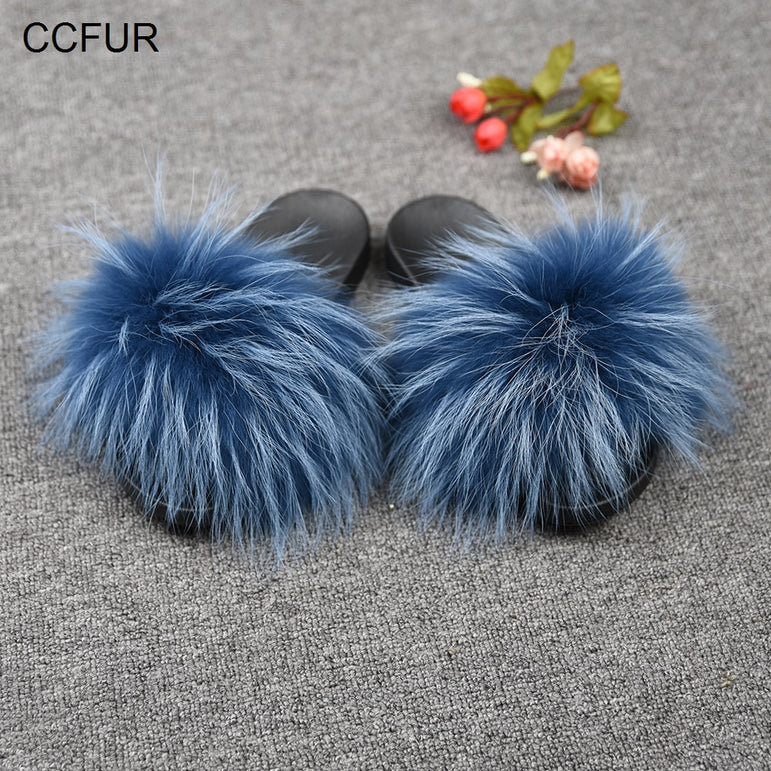 Warm Big Fluffy Fur Slipper