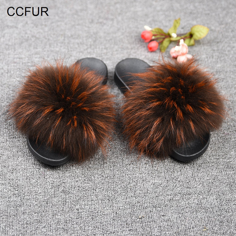 Warm Big Fluffy Fur Slipper