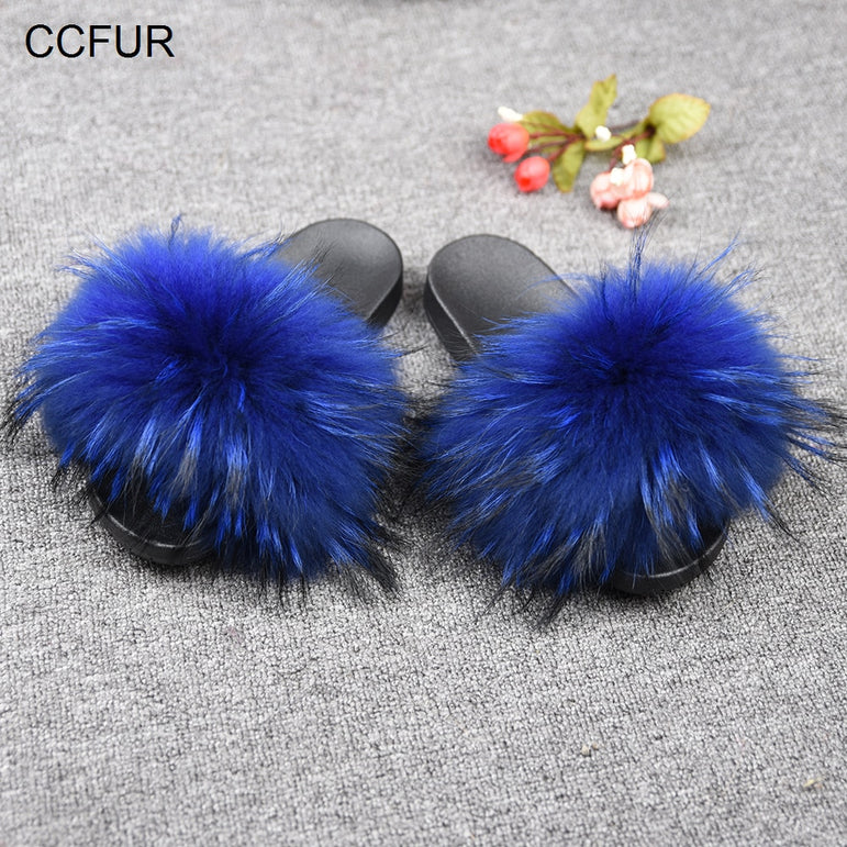 Warm Big Fluffy Fur Slipper