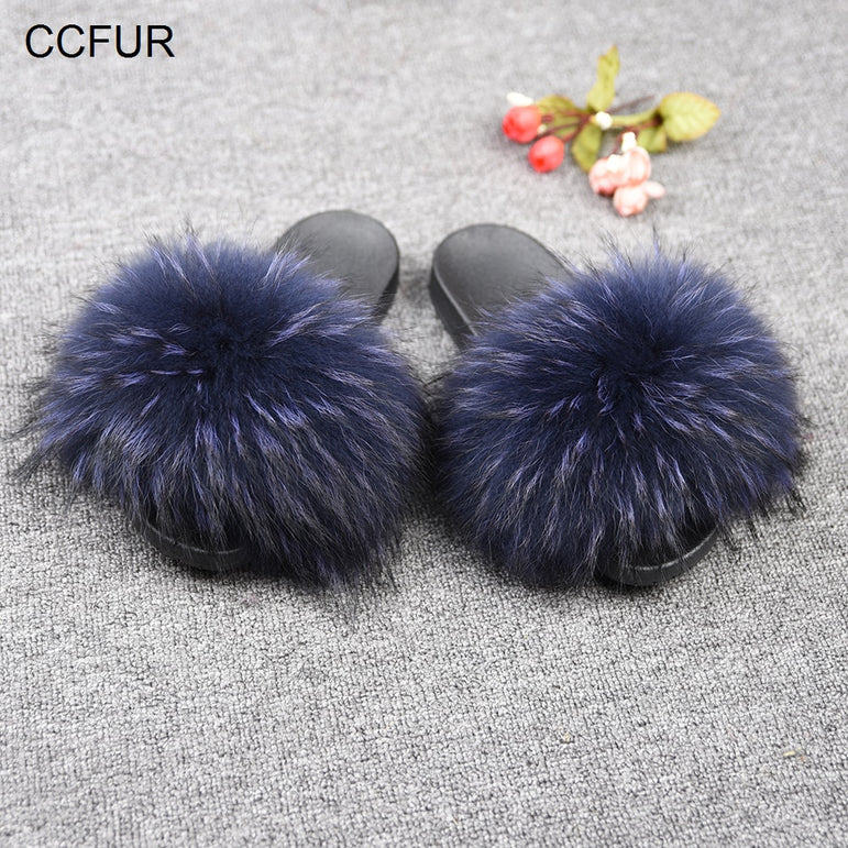 Warm Big Fluffy Fur Slipper