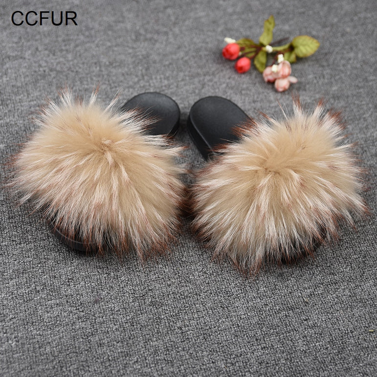 Warm Big Fluffy Fur Slipper