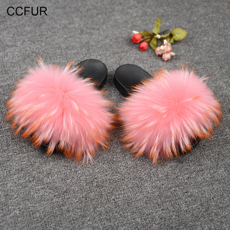 Warm Big Fluffy Fur Slipper