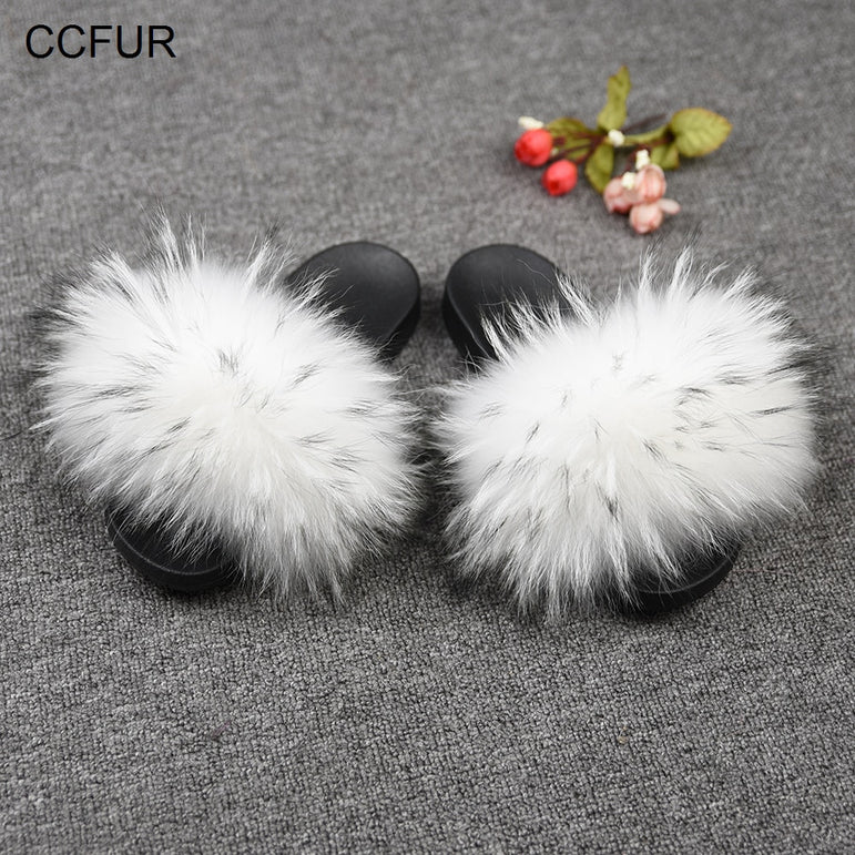 Warm Big Fluffy Fur Slipper