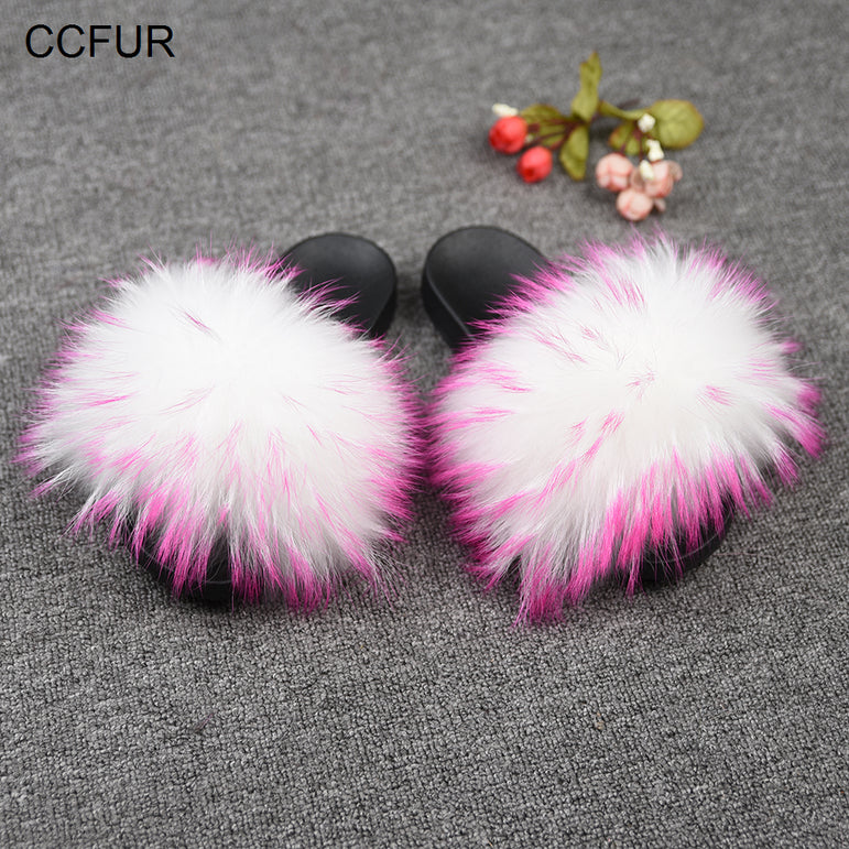 Warm Big Fluffy Fur Slipper