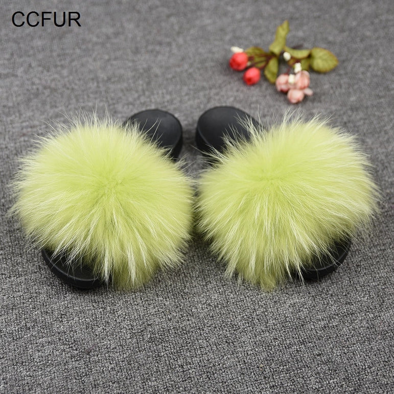 Warm Big Fluffy Fur Slipper