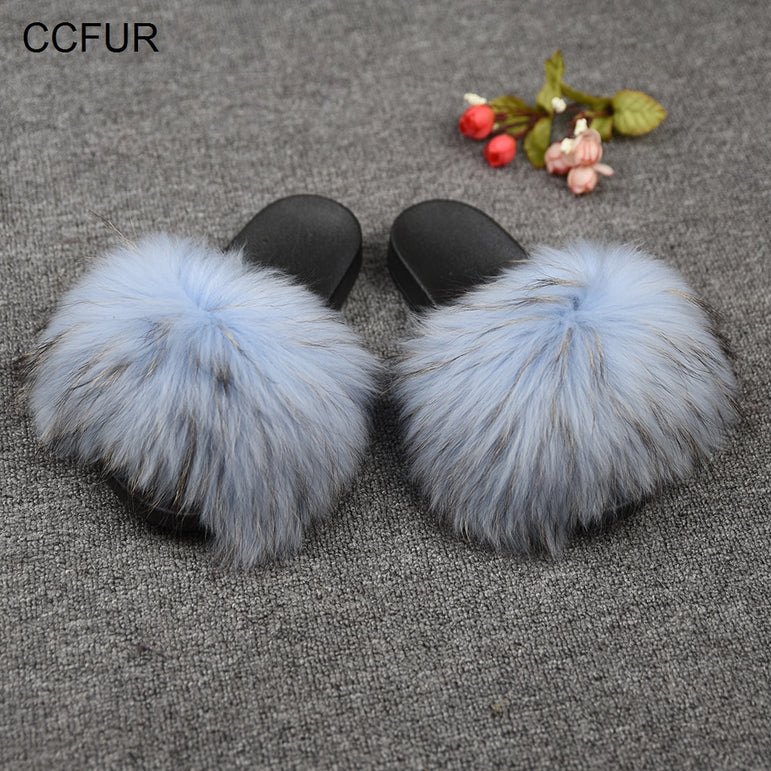 Warm Big Fluffy Fur Slipper