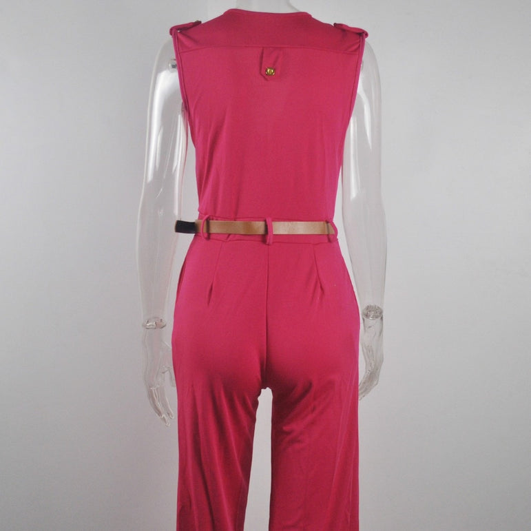 Casual Rompers High Waist  Wide leg pants jumpsuit