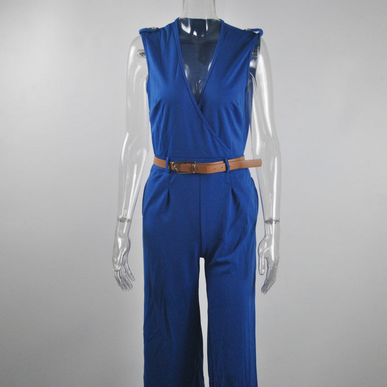 Casual Rompers High Waist  Wide leg pants jumpsuit