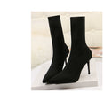 Stretch Ankle High Heels Sock Boots