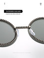 Luxury Rimless Round Sunglasses