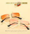 Luxury Rimless Square Polarized Sunglasses