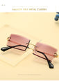 Luxury Rimless Square Polarized Sunglasses