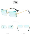 Luxury Rimless Square Polarized Sunglasses