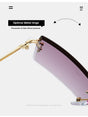 Luxury Rimless Square Polarized Sunglasses