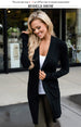 Elegant Pocket Cardigan Women Long Sleeve Jacket