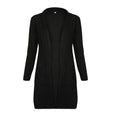 Elegant Pocket Cardigan Women Long Sleeve Jacket