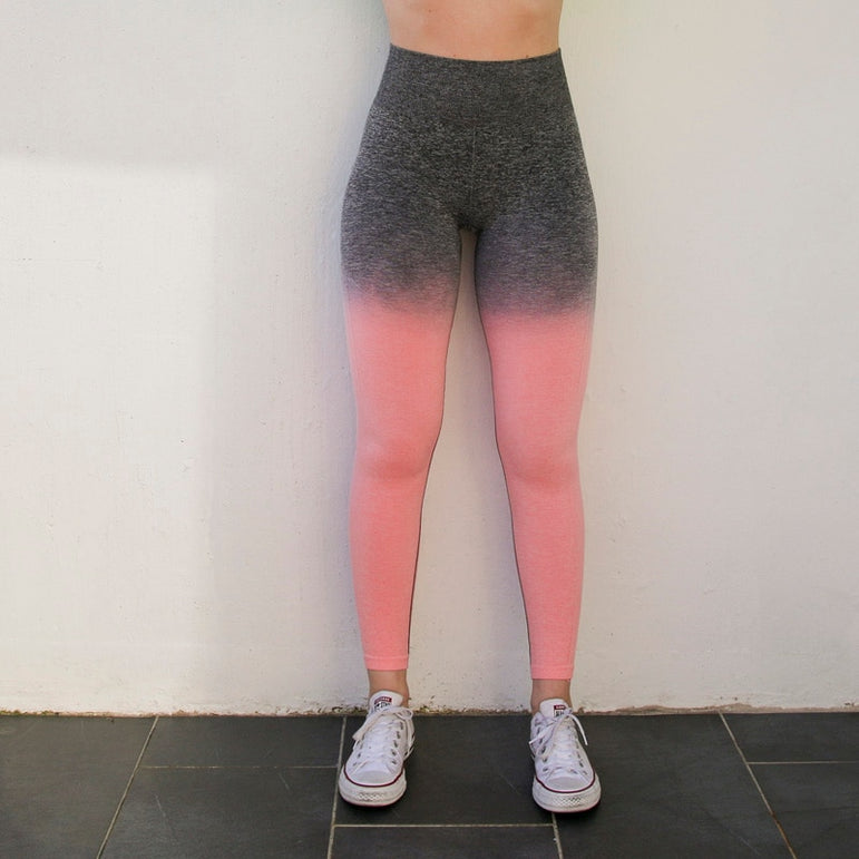 High Waisted Women Ombre Seamless Leggings