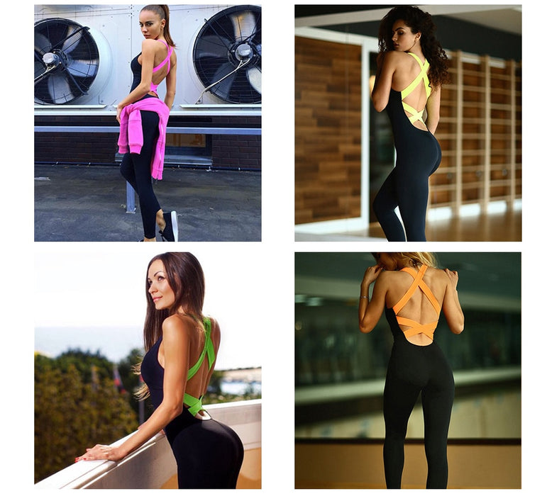 Backless Workout Tracksuit For Women