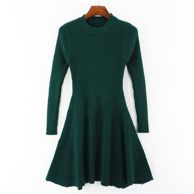 Casual Long Sleeve Sweater Dress