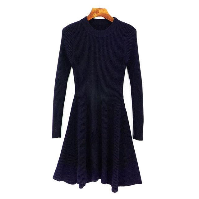 Casual Long Sleeve Sweater Dress