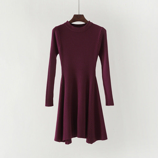 Casual Long Sleeve Sweater Dress