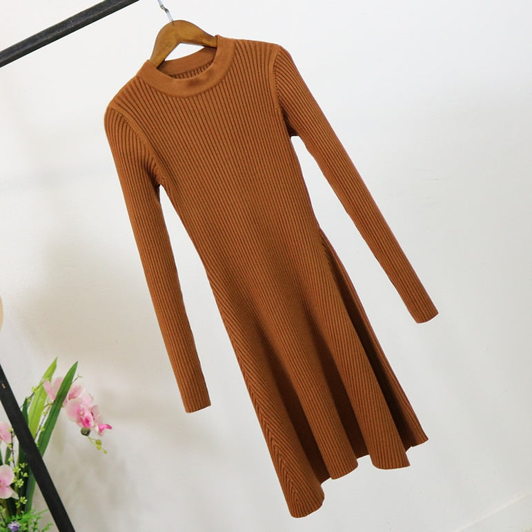 Casual Long Sleeve Sweater Dress