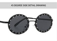 Diamond Round Vintage Crystal Over Sunglasses