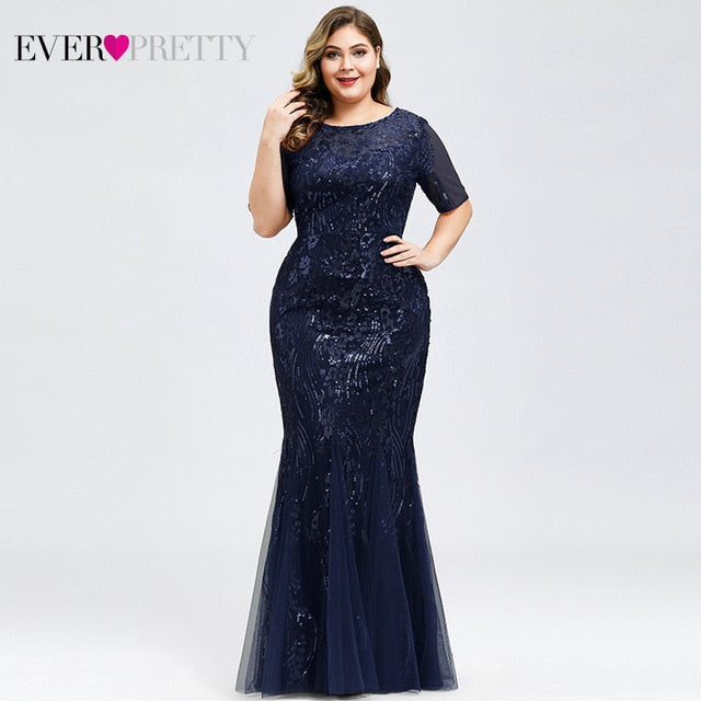 Elegant Evening Lace Appliques Mermaid Gowns Dress