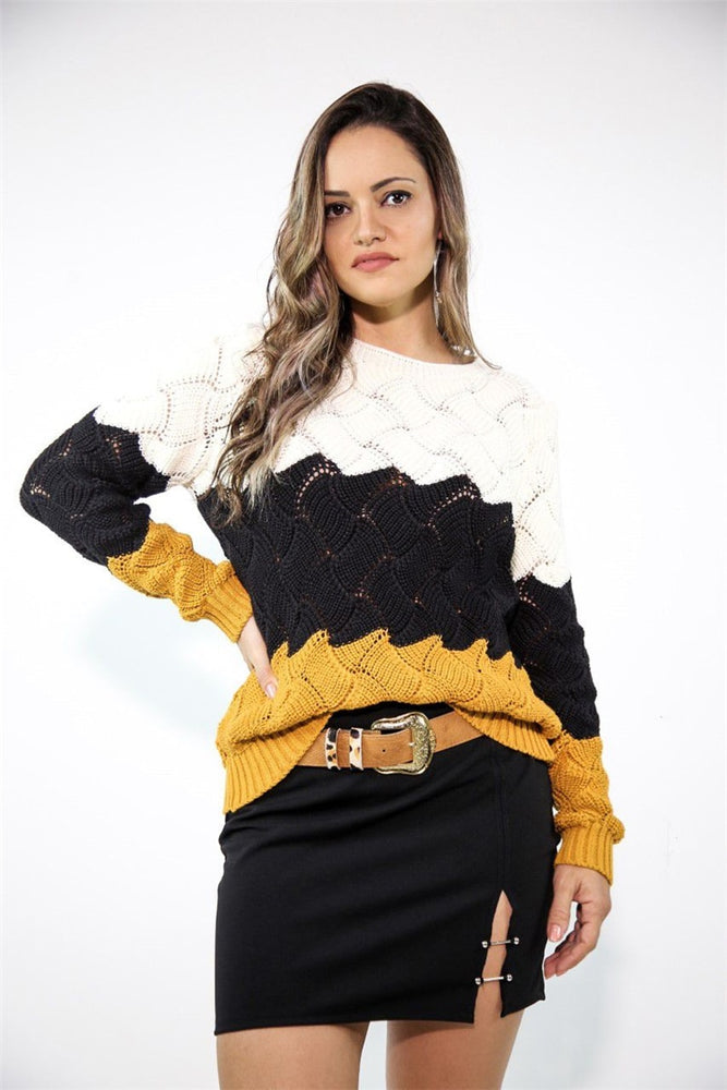 Long Sleeve Vintage Women Pullover Sweater