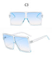 Big Square Frame Flat Oversized Sunglasses